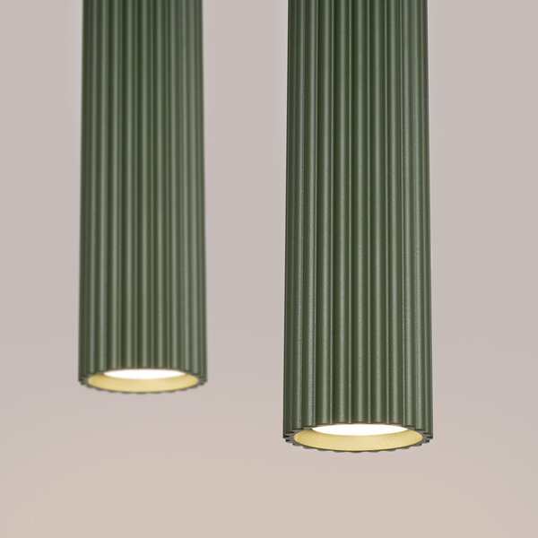Sollux Lighting Závěsné svítidlo KARBON 2 olivově zelené