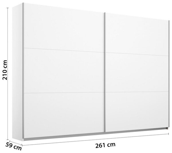 Skříň s posouvacími dveřmi OSLO, šířka 261 cm