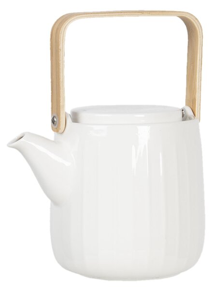 Smetanová porcelánová konvička na čaj - 0,8L - Clayre & Eef