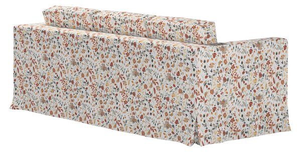 Potah na pohovku IKEA Karlanda 3-místná nerozkládací, dlouhý barva oranžová látka pletený vzor, vzorované
