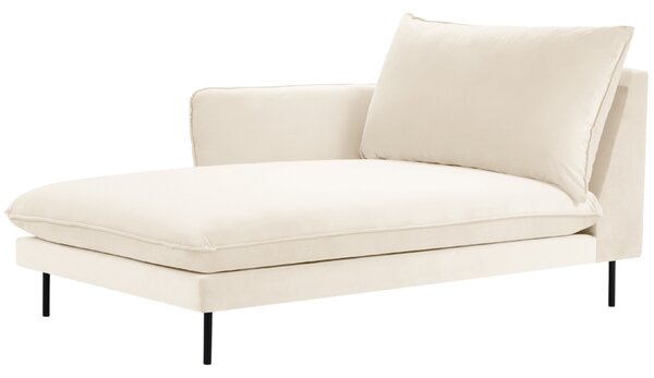 -25 % Dny MOMENTI– Cosmopolitan Design Světle béžová sametová lenoška Vienna 170 cm, levá