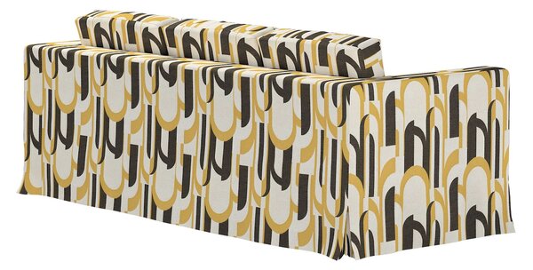 Potah na pohovku IKEA Karlanda 3-místná nerozkládací, dlouhý barva vícebarevná látka pletený vzor, vzorované