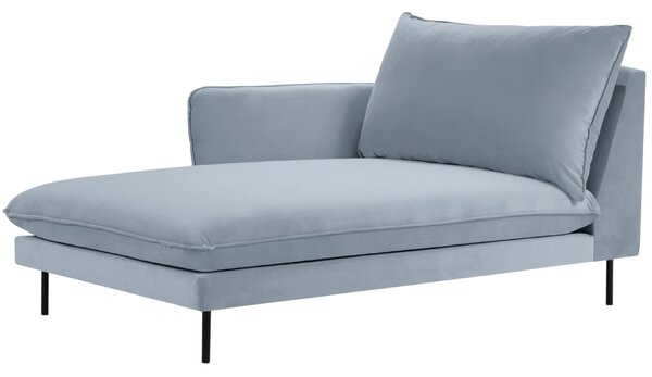 -25 % Dny MOMENTI– Cosmopolitan Design Světle modrá sametová lenoška Vienna 170 cm, levá