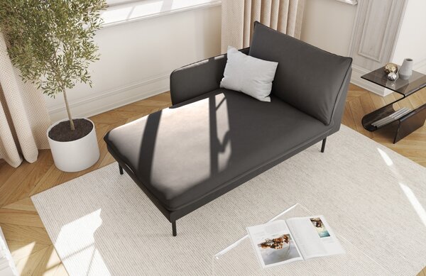-25 % Dny MOMENTI– Cosmopolitan Design Šedá sametová lenoška Vienna 170 cm, levá