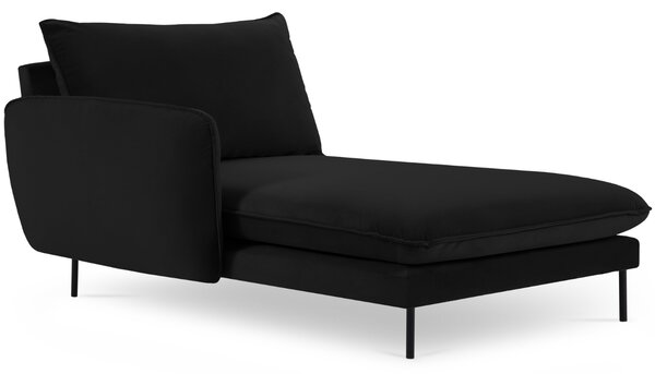 -25 % Dny MOMENTI– Cosmopolitan Design Černá sametová lenoška Vienna 170 cm, levá