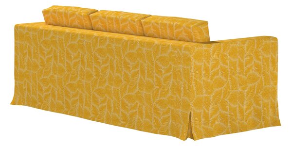 Potah na pohovku IKEA Karlanda 3-místná nerozkládací, dlouhý barva žlutá látka pletený vzor, vzorované