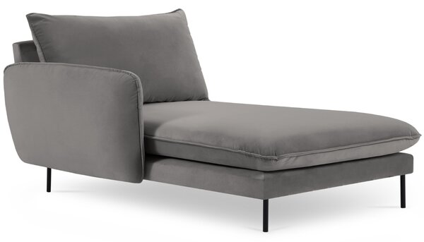 -25 % Dny MOMENTI– Cosmopolitan Design Světle šedá sametová lenoška Vienna 170 cm, levá