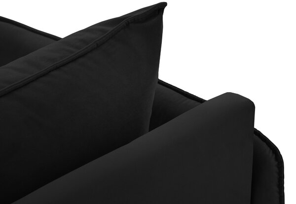 -25 % Dny MOMENTI– Cosmopolitan Design Černá sametová lenoška Vienna 170 cm, levá