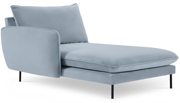 -25 % Dny MOMENTI– Cosmopolitan Design Světle modrá sametová lenoška Vienna 170 cm, levá