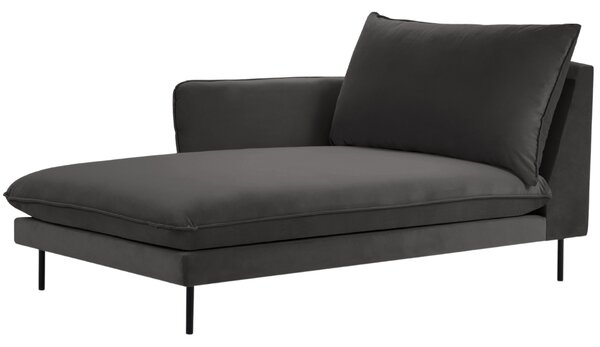 -25 % Dny MOMENTI– Cosmopolitan Design Šedá sametová lenoška Vienna 170 cm, levá