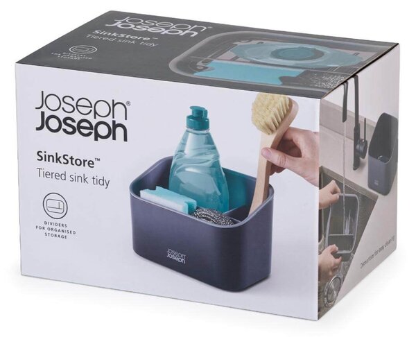 Joseph Joseph Šedý plastový stojan na mycí prostředky Sinkstore