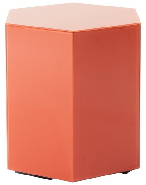 Jotex Oranžovočervený odkládací stolek STARLITE 40 x 40 cm
