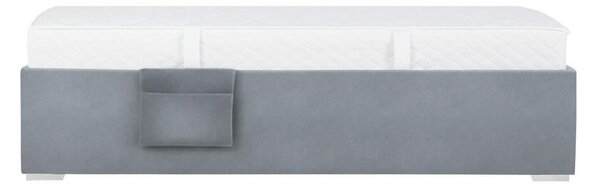 Postel Remi s bočnicemi 90x200, potah šedý