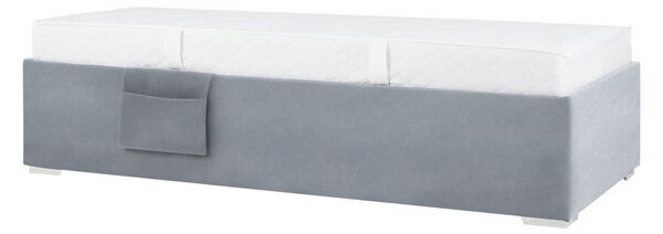 Postel Remi s bočnicemi 90x200, potah šedý