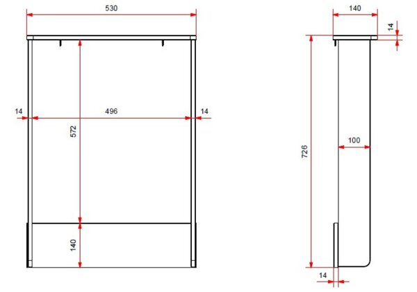 Bílá dřevěná nástavba pro přebalovací komodu Vipack Eva 72 x 53 cm