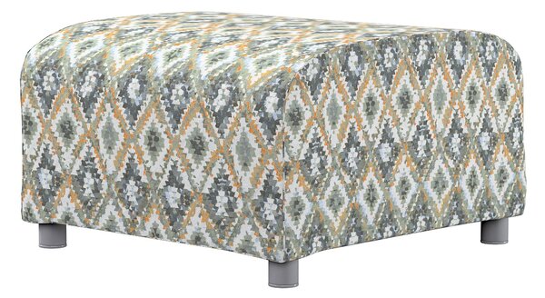 Potah na pohovku IKEA Karlanda 3-místná nerozkládací, dlouhý barva modrá látka pletený vzor, vzorované