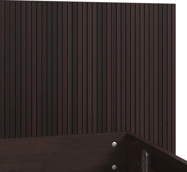 Dřevěná postel DUNA 180×200 cm, dřevo, tmavě hnědá