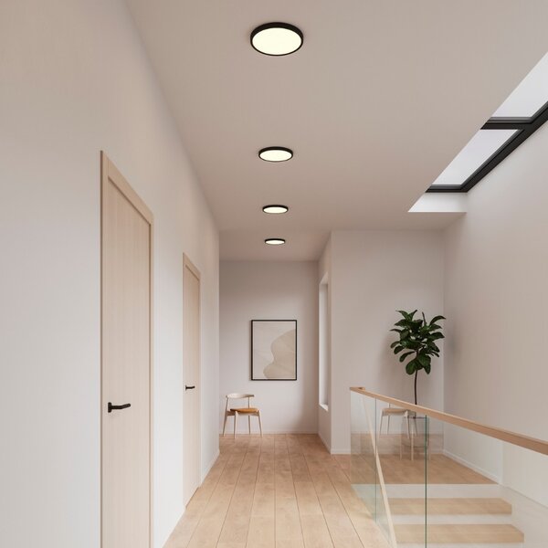 Nordlux Černé plastové stropní LED světlo Oja Smart 30 cm