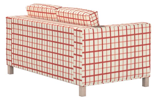 Potah na pohovku IKEA Karlanda 2-místná, krátký barva červená látka vzorované