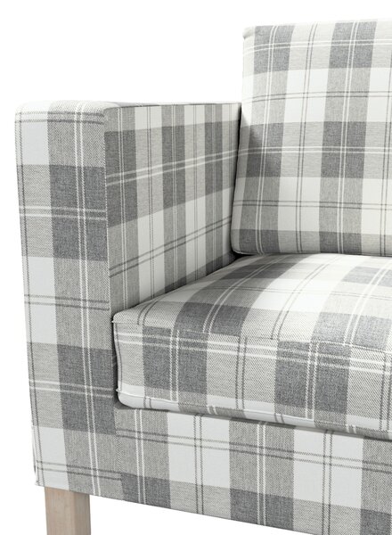 Potah na pohovku IKEA Karlanda 2-místná, krátký barva šedá látka pletený vzor, vzorované