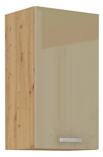 Kuchyně MEADOW 260 cm, korpus: dub artisan, dvířka: cappuccino lesk, dub artisan