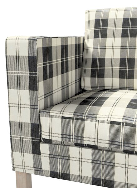 Potah na pohovku IKEA Karlanda 2-místná, krátký barva černá látka pletený vzor, vzorované