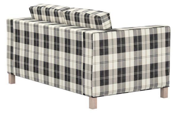 Potah na pohovku IKEA Karlanda 2-místná, krátký barva černá látka pletený vzor, vzorované