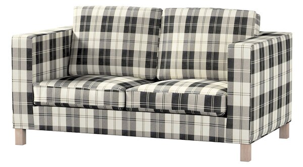 Potah na pohovku IKEA Karlanda 2-místná, krátký barva černá látka pletený vzor, vzorované