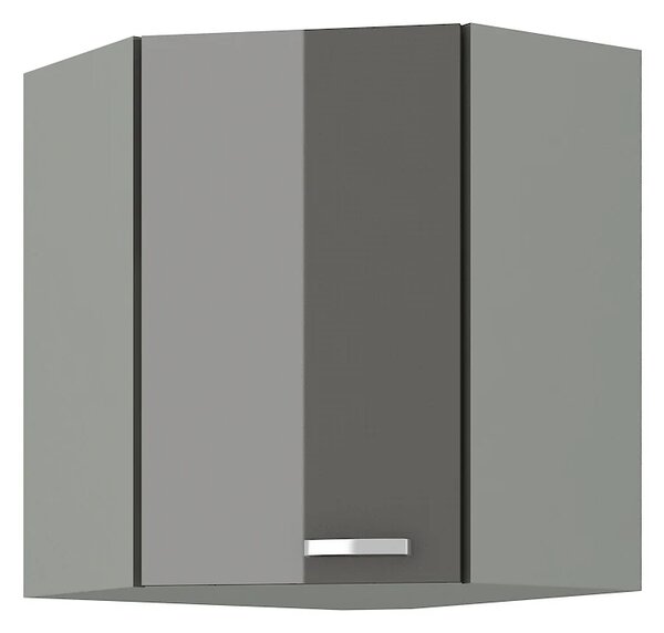 Kuchyně AVERNA 260x270 cm, korpus: platinově šedá, dvířka: šedý lesk
