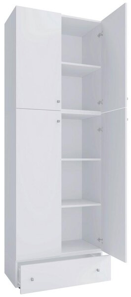 Šatní skříň Lona XXL se zásuvkou, bílá 70cm