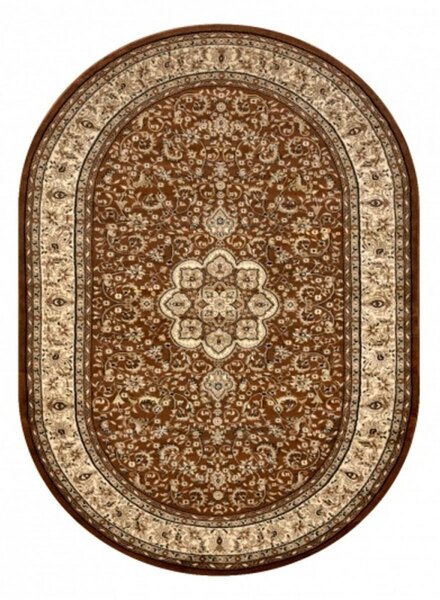 Kusový koberec Agas hnědý ovál 150x250cm