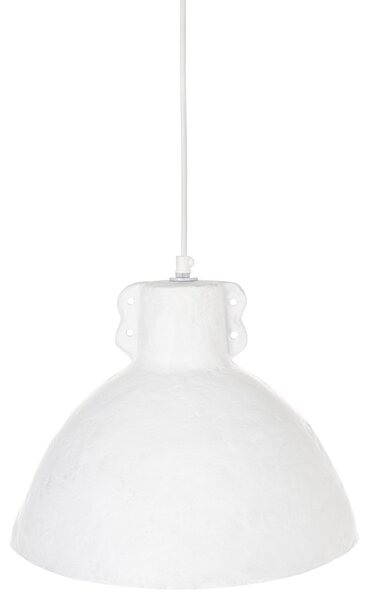 Závěsná lampa MIGUELETE Papírmaš Bílá