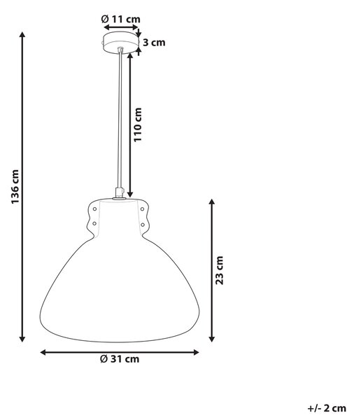 Závěsná lampa MIGUELETE Papírmaš Bílá