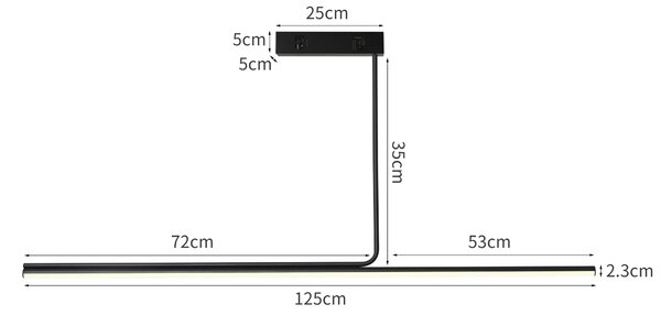 Immax NEO LITE ASTA Smart závěsné svítidlo černé 125cm 28W Tuya WiFi s podporou BEACON
