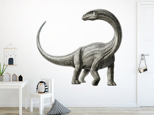 Diplodocus textilní přelepitelná samolepka na zeď arch 75 x 68 cm