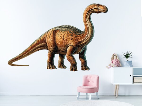 Brontosaurus textilní přelepitelná samolepka na zeď arch 75 x 51 cm