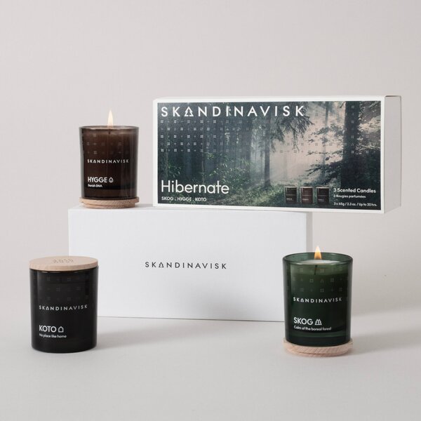 Dárková sada mini svíček HIBERNATE 3 × 65 g