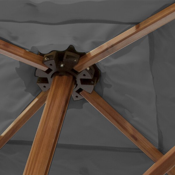 Doppler Gastro Magic Junior Alu Wood zahradní slunečník 200 x 200 cm antracit