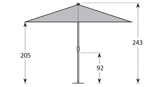 Doppler Gastro Magic Junior Alu Wood zahradní slunečník 200 x 200 cm antracit