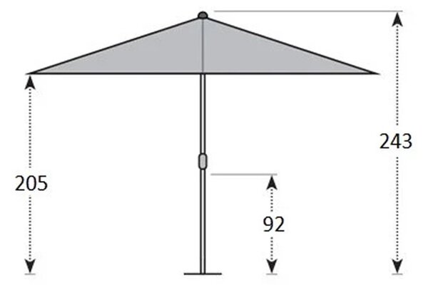 Doppler Gastro Magic Junior zahradní slunečník 200 x 200 cm antracit