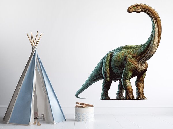 Brachiosaurus textilní přelepitelná samolepka na zeď arch 66 x 75 cm