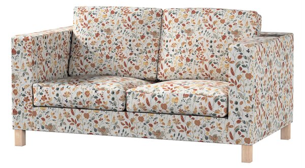 Potah na pohovku IKEA Karlanda 2-místná, krátký barva oranžová látka pletený vzor, vzorované