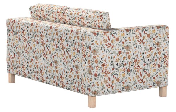 Potah na pohovku IKEA Karlanda 2-místná, krátký barva oranžová látka pletený vzor, vzorované