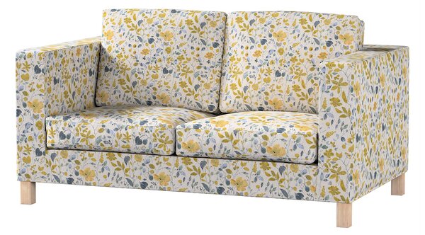 Potah na pohovku IKEA Karlanda 2-místná, krátký barva žlutá látka pletený vzor, vzorované