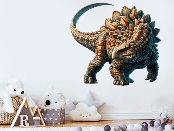 Ankylosaurus textilní přelepitelná samolepka na zeď arch 75 x 69 cm