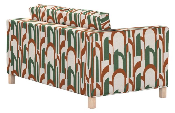 Potah na pohovku IKEA Karlanda 2-místná, krátký barva zelená látka pletený vzor, vzorované