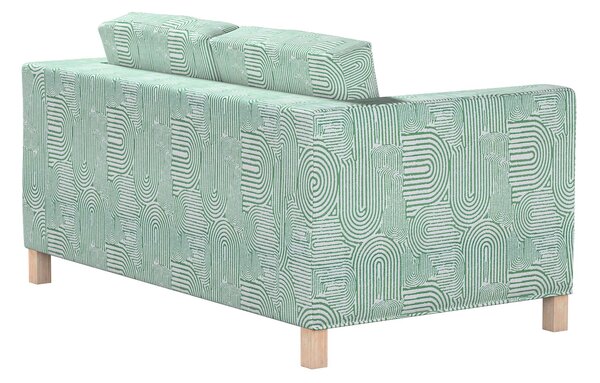 Potah na pohovku IKEA Karlanda 2-místná, krátký barva zelená látka pletený vzor, vzorované
