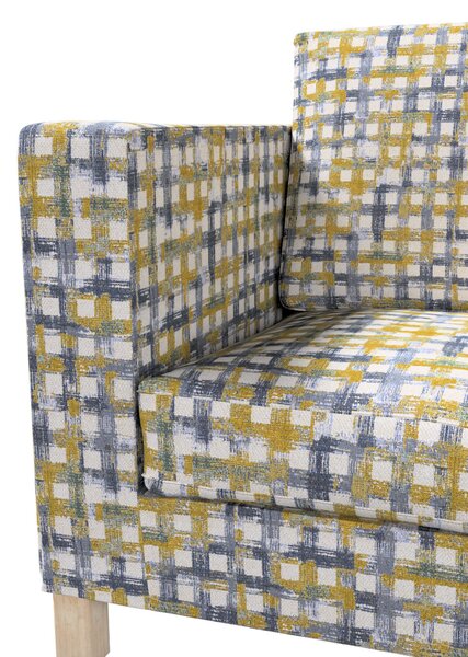 Potah na pohovku IKEA Karlanda 2-místná, krátký barva modrá látka pletený vzor, vzorované