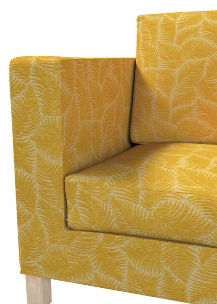 Potah na pohovku IKEA Karlanda 2-místná, krátký barva žlutá látka pletený vzor, vzorované
