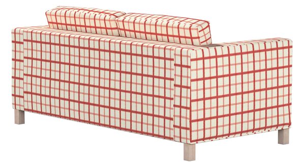 Potah na pohovku IKEA Karlanda rozkládací, krátký barva červená látka vzorované
